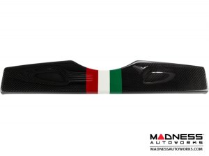 FIAT 500 Parcel Shelf - Carbon Fiber - Italian Racing Stripe w/ Black Scorpion  